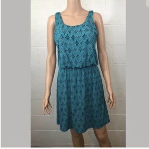 Market & Spruce Teal print Dress. Size M